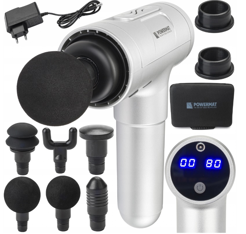 6//4 Köpfe Elektrisch Massagegerät Massagepistole Massager Gun LCD Smart Touch